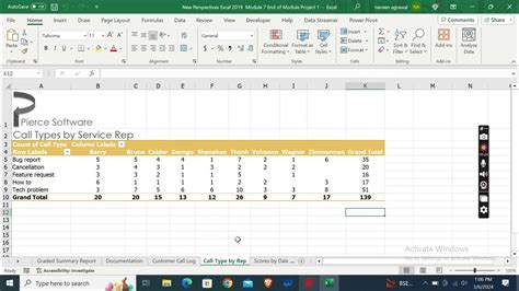 I'll refer to the instructions now. . New perspectives excel 2019 module 7 end of module project 1 pierce software